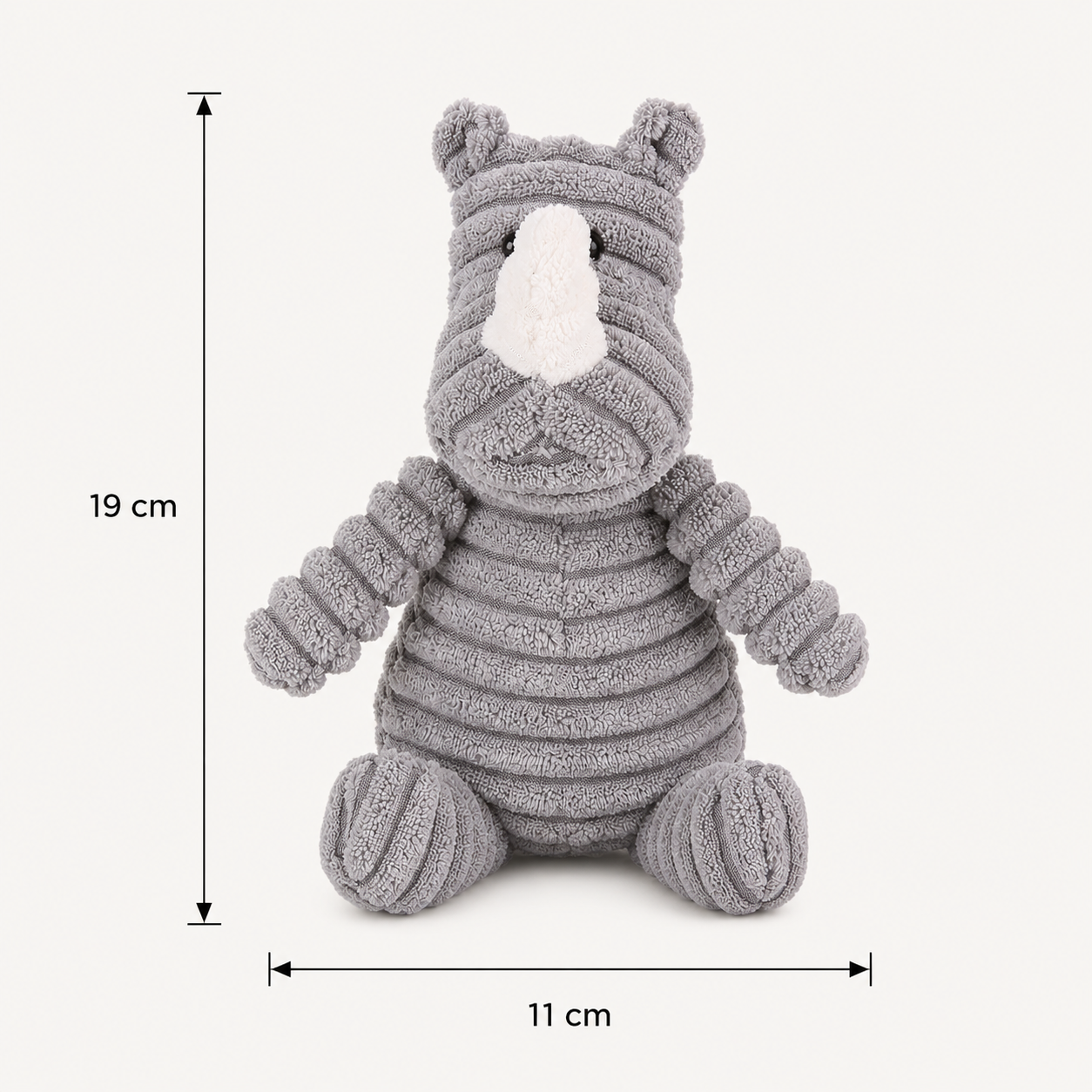 Peluche - Rhino en velours côtelé pour chiens