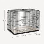 Cage pliable pour chien avec coussin – Structure métal, plateau amovible et portes sécurisées