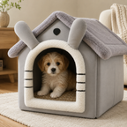 Indoor Warm Dog House Soft Pet Bed Tent House Dog Kennel Cat Bed Removable and Washable Cushion Suitable Four Season Universal