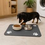 Tapis absorbant pour gamelles chien et chat – Antidérapant, imperméable et à séchage rapide