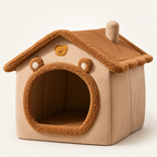 Indoor Warm Dog House Soft Pet Bed Tent House Dog Kennel Cat Bed Removable and Washable Cushion Suitable Four Season Universal