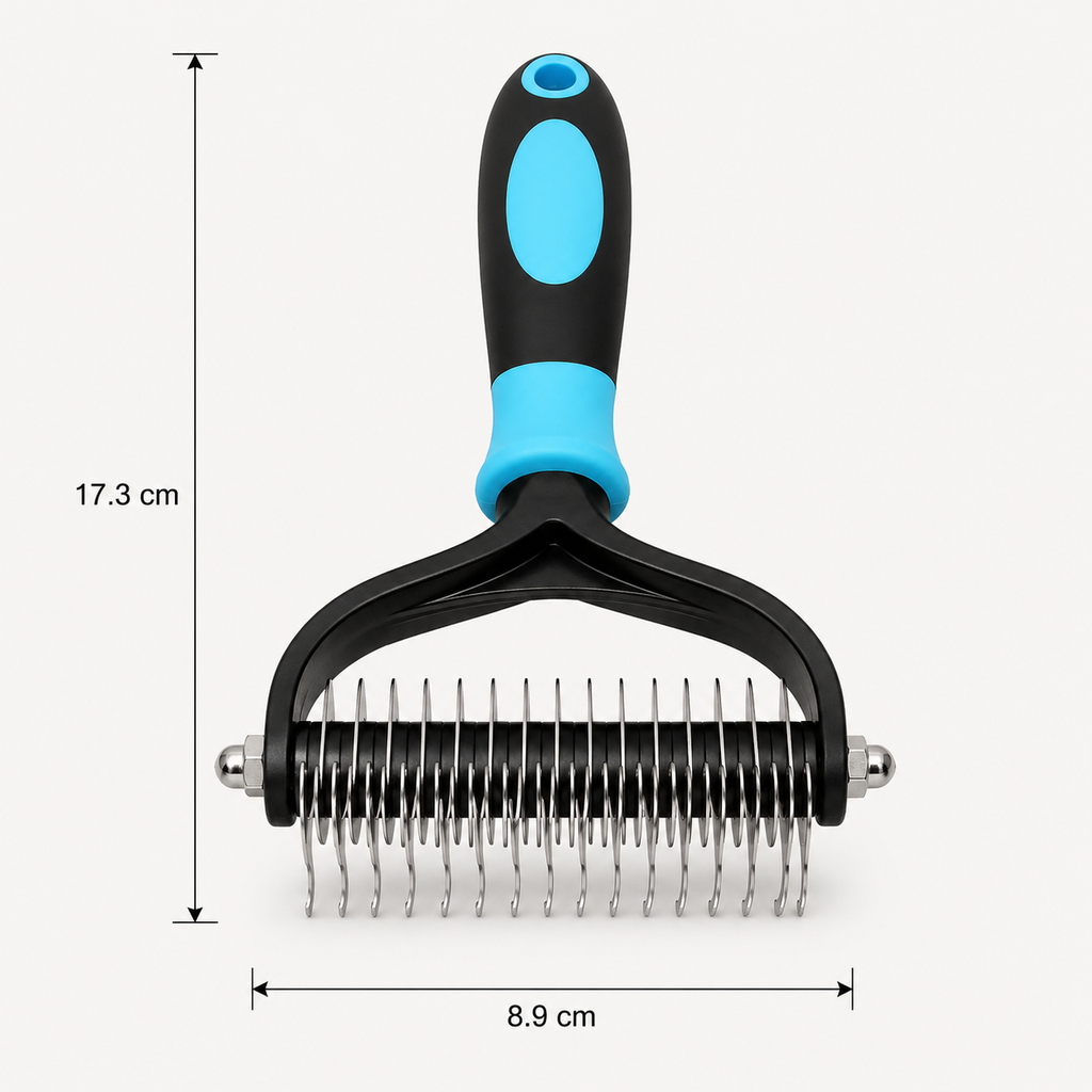 Professional Pet Deshedding Brush 2 Sided Dematting Dog Comb Cat Brush Rake Puppy Grooming Tools Undercoat Shedding Flying Hair