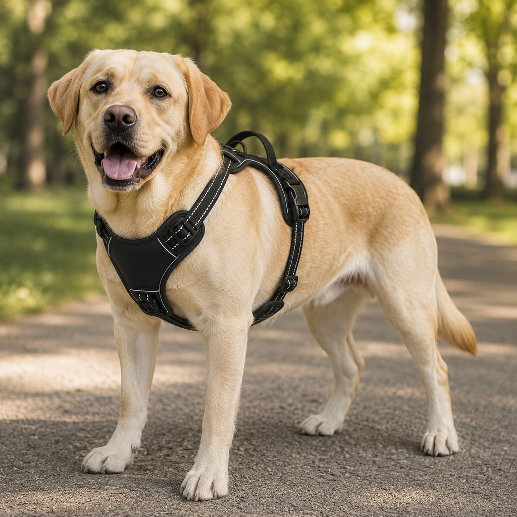 Harnais ajustable pour chien – Confort optimal et meilleure répartition de la traction