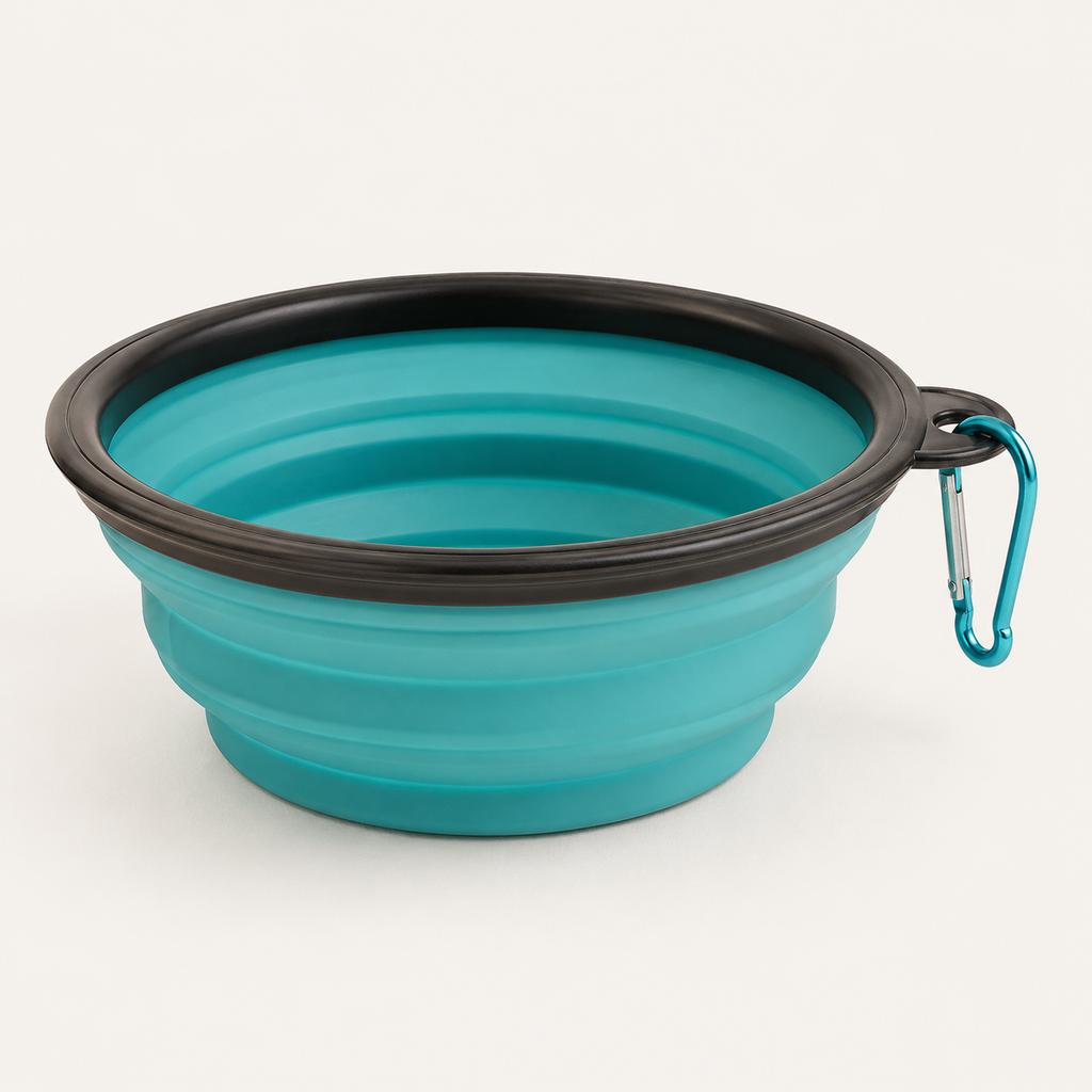 1PC 350ml Soft Silicone Pet Dog Bowl Folding Travel For Portable Collapsible Food Water Feeding Hanging Storage Odorless