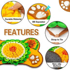 Pet Snuffle Mat Interactive Foraging Training Pad Washable Foldable Durable Design for Dogs Cats Feeding Behavioral Training