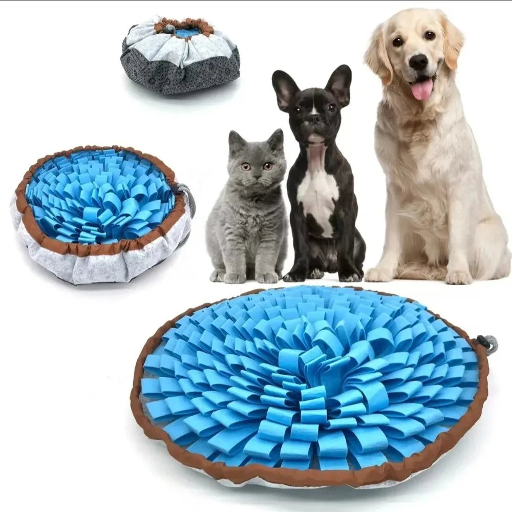 Pet Snuffle Mat Interactive Foraging Training Pad Washable Foldable Durable Design for Dogs Cats Feeding Behavioral Training