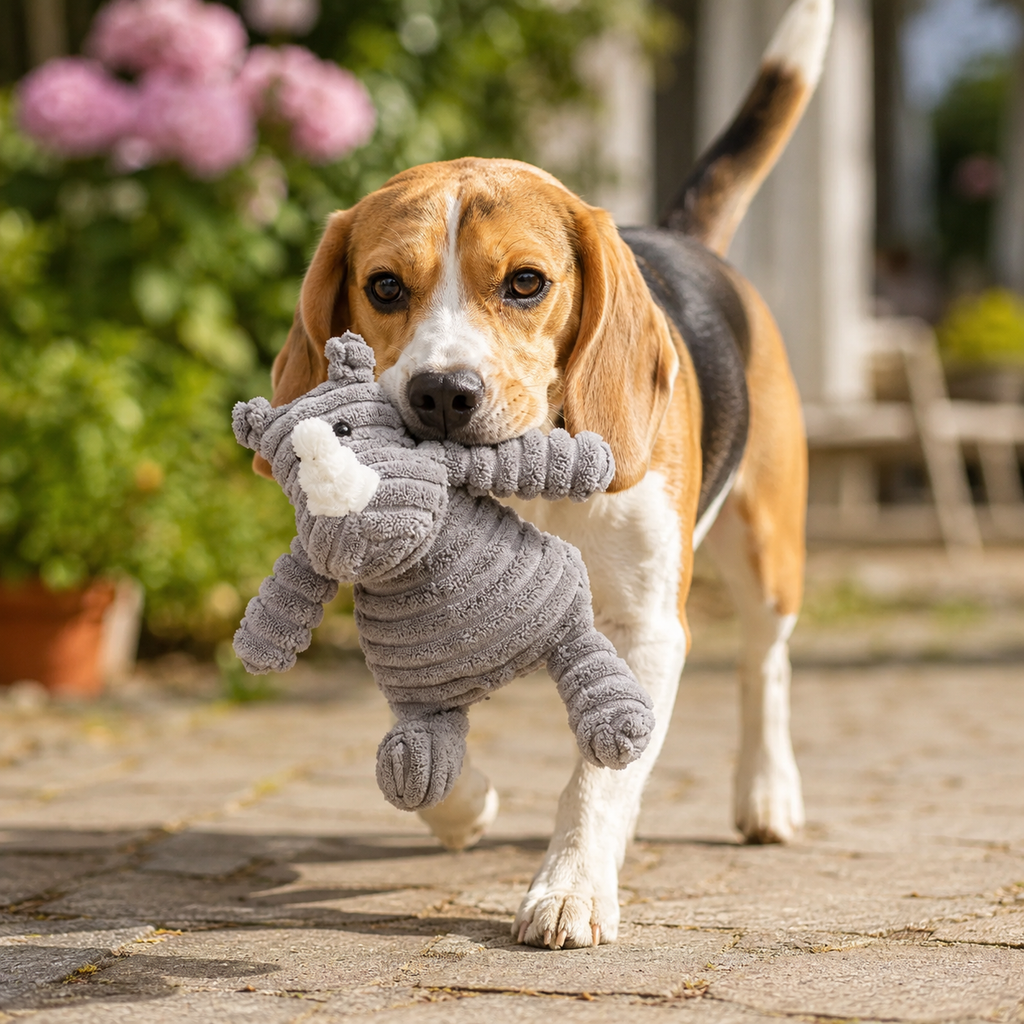 Peluche - Rhino en velours côtelé pour chiens