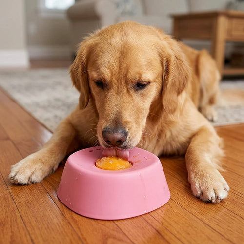 Anti-Choking Slow Feeder Dog Bowl Non-Slip 3/4 Cup - Lick Toy for Liquid Treats Bone Broth Yogurt