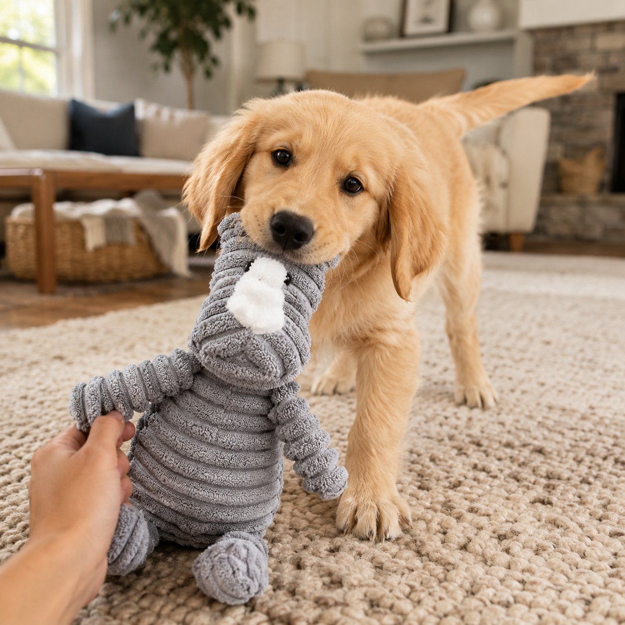 Peluche - Rhino en velours côtelé pour chiens