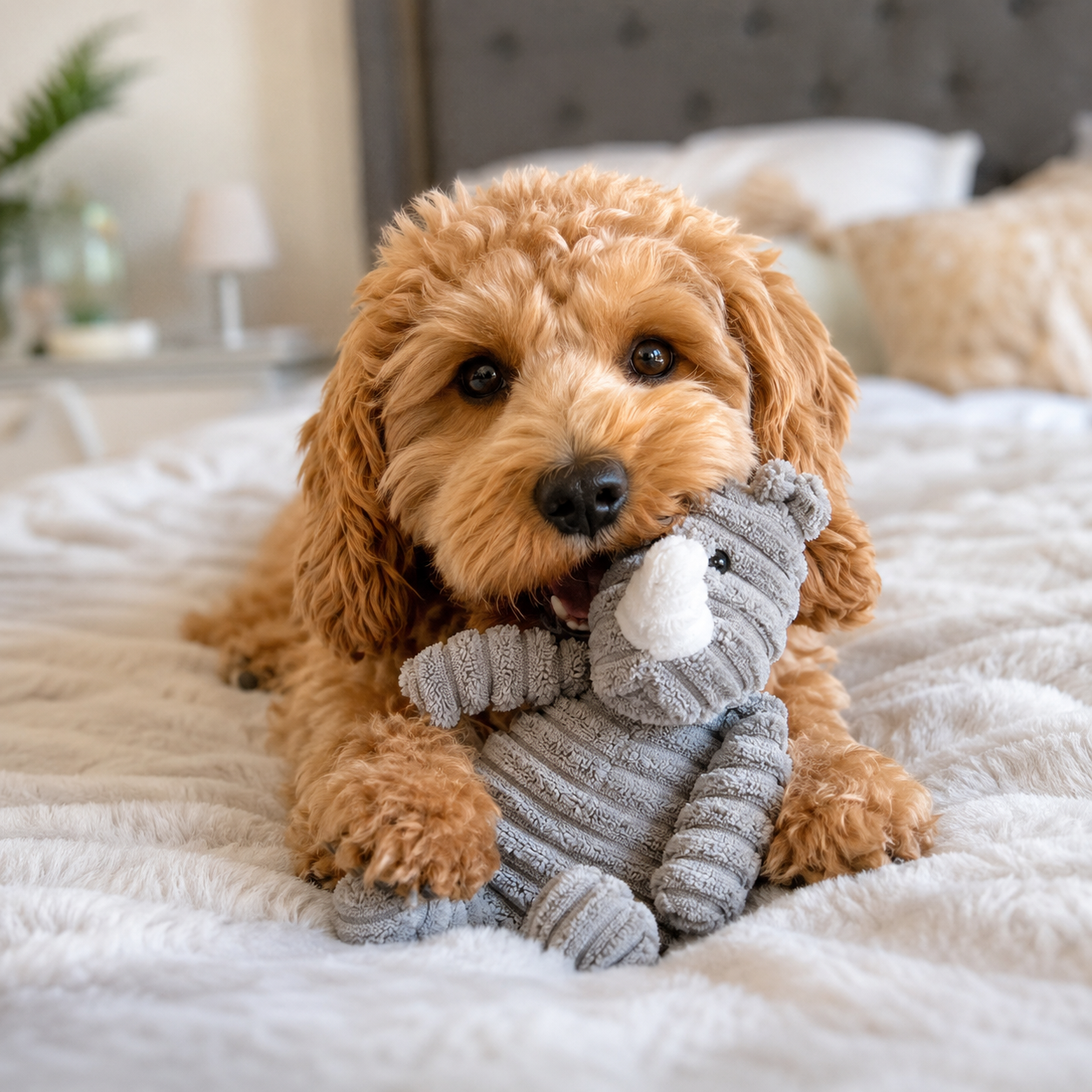 Peluche - Rhino en velours côtelé pour chiens