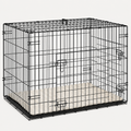 Cage pliable pour chien avec coussin – Structure métal, plateau amovible et portes sécurisées