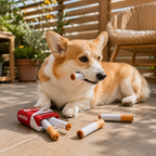 Jouet peluche sonore pour chien – Cigare factice à mâcher, interactif et amusant