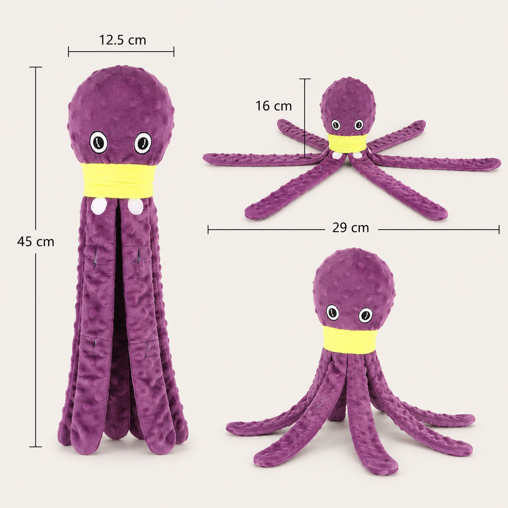 Valentine'S Day Dog Enrichment Toys，Octopus Dog Toys，Dog Snuffle Toy，Helps pets eat slowly, Dog Puzzle Game Interactive Toy