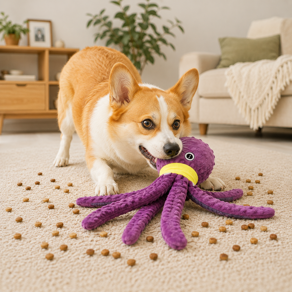 Valentine'S Day Dog Enrichment Toys，Octopus Dog Toys，Dog Snuffle Toy，Helps pets eat slowly, Dog Puzzle Game Interactive Toy
