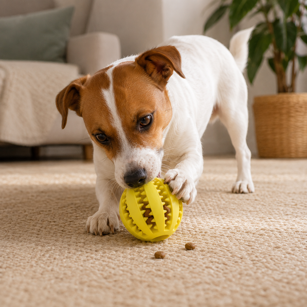 Dog Toy Ball Interactive Rubber Balls Puppy Chewing Toys Pet Tooth Cleaning Ball Cats Pets Food Treat Feeder Silicone Balls Toy