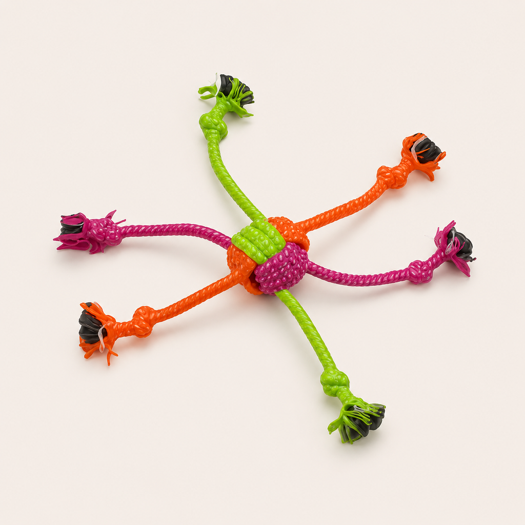 Colorful Candy-Style Rope Knot Dog Toy,Durable Chew&Tug Interactive Play Toy for Small Medium Dogs Braided Pet Teeth Cleaning