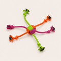 Colorful Candy-Style Rope Knot Dog Toy,Durable Chew&Tug Interactive Play Toy for Small Medium Dogs Braided Pet Teeth Cleaning