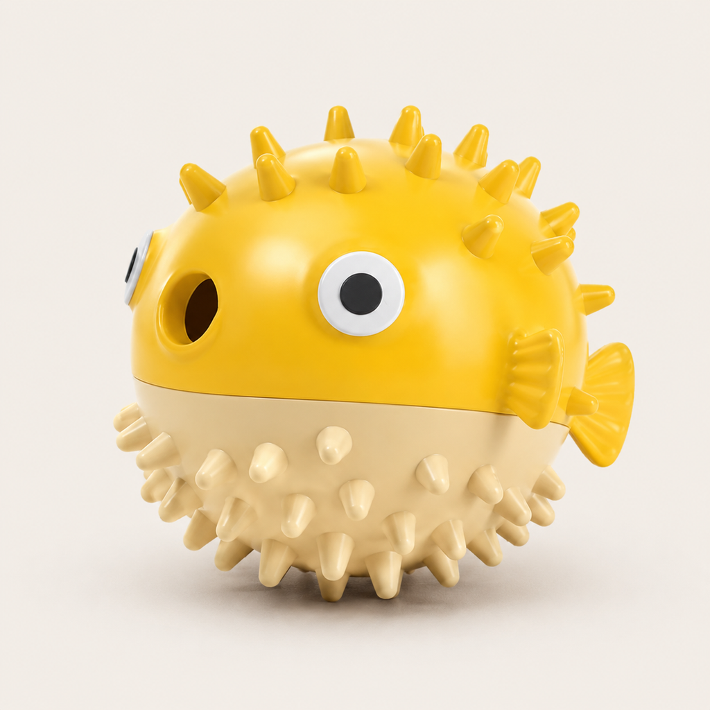 Interactive Bouncing Fish Treat Dispenser Dog Toy Slow Feeder Puzzle for Dogs And Cats Self-Play Boredom Relief Pet Toy